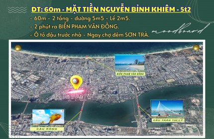 3 t6 - Mặt tiền SƠN TRÀ - Cách biển Phạm Văn Đồng 1 phút